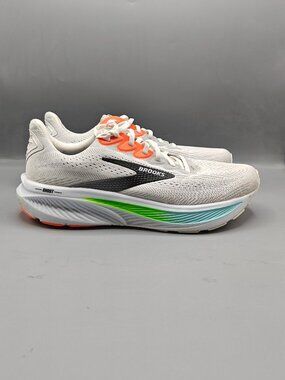 Brooks Ghost 17 Shoes Men Sz 10 2E Wide White Running Athletic no insole